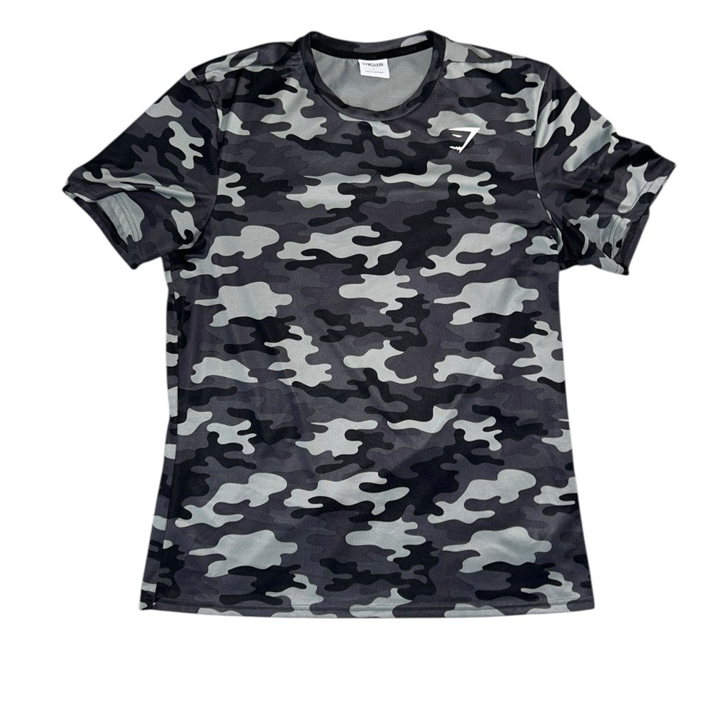 Gymshark Arrival Camouflage T-Shirt Short Sleeve Men’s Size Large Active Sporty